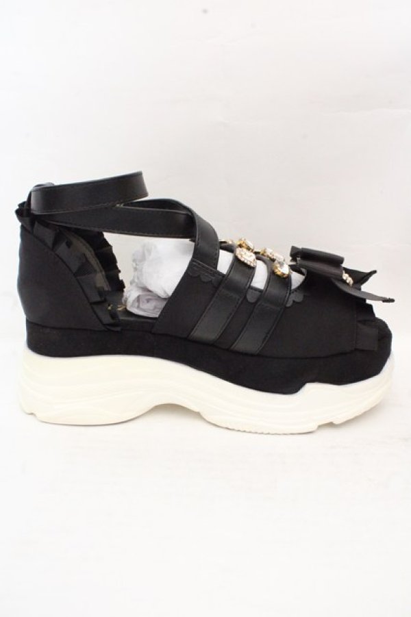 画像5: LIZ LISA / クロスストラップスニーカーサンダル M クロ O-26-03-07-2012-LO-SH-IG-OS (5)