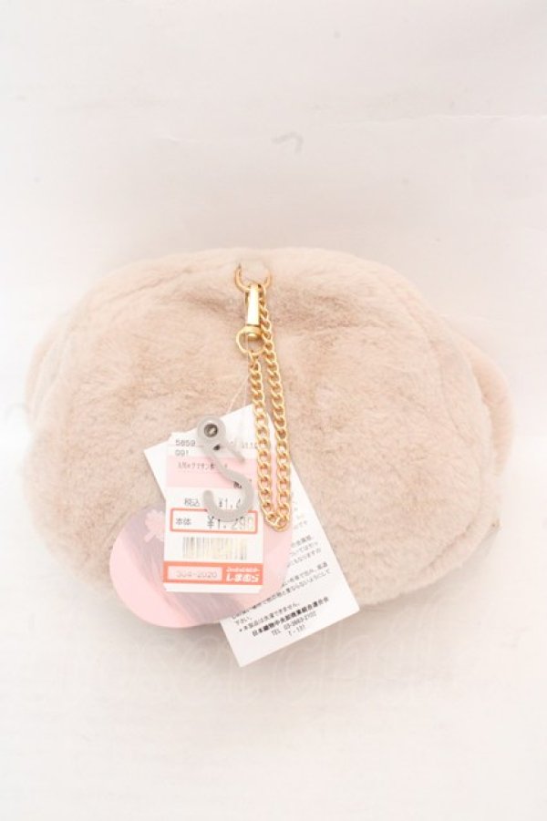 画像2: m petit by misako / AM*クマサンポーチ  アイボリー×ピンク O-26-03-07-2002-LO-ZA-IG-OS (2)