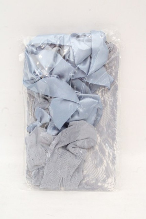 画像3: Hoshibako Works / ドール風リボン付きシースルーソックス  サックス O-26-03-07-2003-LO-ZA-IG-OS (3)