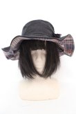 画像2: axes femme / モチーフ付きリバーシブルハット  クロ×ネイビー O-26-03-07-011-AX-AC-OW-OS (2)