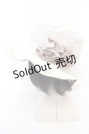 画像: axes femme / モチーフ付きリバーシブルハット  キナリ×アカ O-26-03-07-012-AX-AC-OW-OS