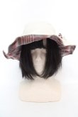 画像2: axes femme / モチーフ付きリバーシブルハット  キナリ×アカ O-26-03-07-012-AX-AC-OW-OS (2)