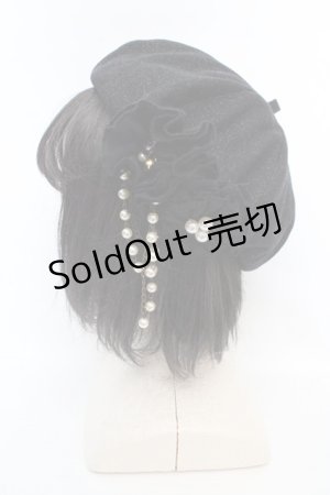 画像: axes femme / モチーフ付きベレー  クロ O-26-03-07-002-AX-AC-OW-OS