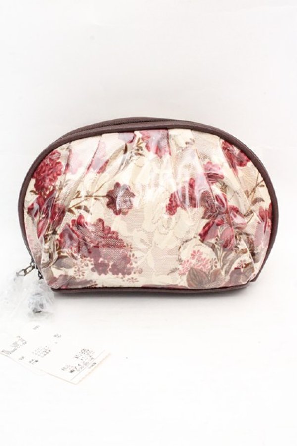 画像1: axes femme / クリアラウンドポーチ  アカ O-26-03-07-014-AX-ZA-OW-OS (1)