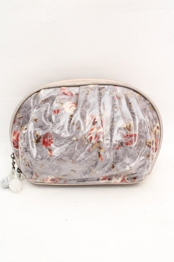 画像1: axes femme / クリアラウンドポーチ  グレー O-26-03-07-015-AX-ZA-OW-OS (1)