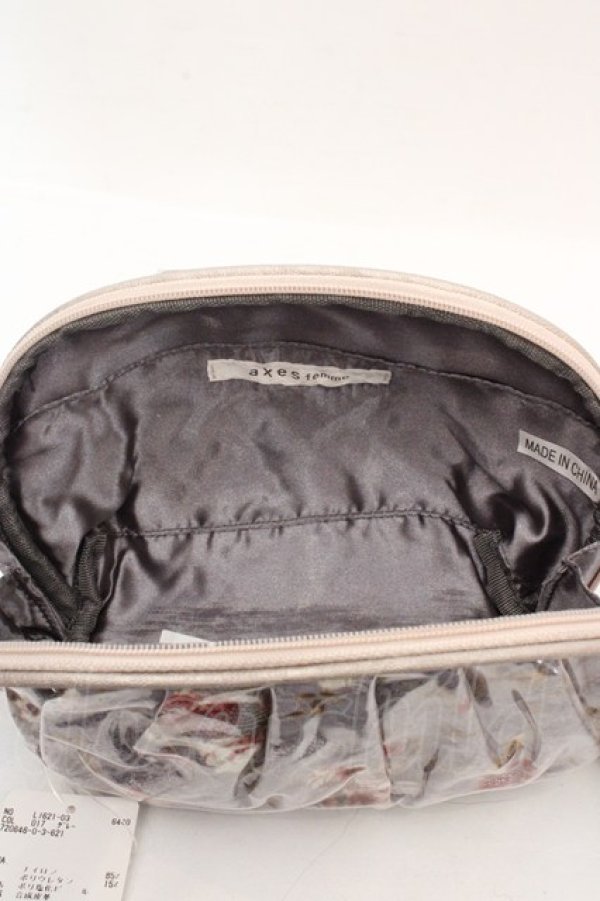 画像3: axes femme / クリアラウンドポーチ  グレー O-26-03-07-015-AX-ZA-OW-OS (3)