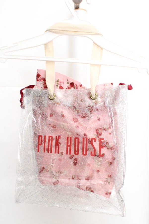 画像3: PINK HOUSE / PINK HOUSE×misako&erinko Heart Berry Rabbit クリアバッグ  ピンク×クリア O-26-03-07-016-LO-BG-IG-OS (3)