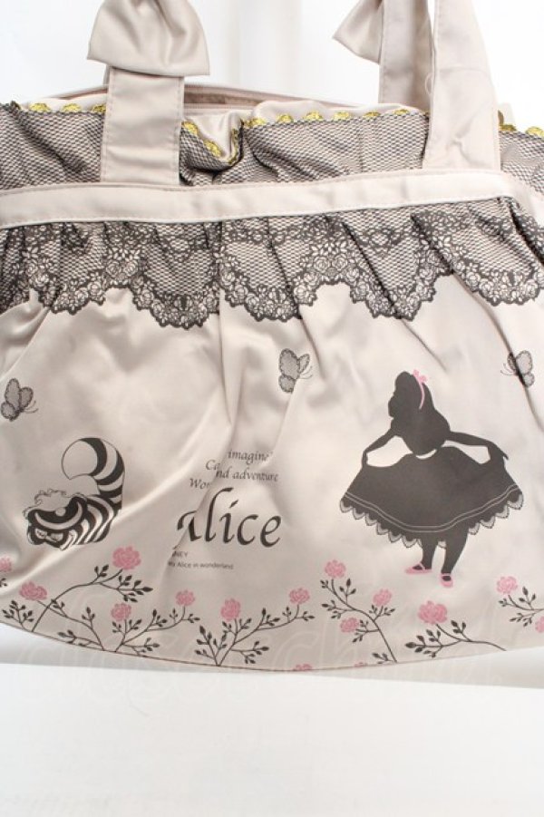 画像2: axes femme / DISNEYコラボアリスバッグ  ベージュ O-26-03-07-018-AX-BG-OW-OS (2)