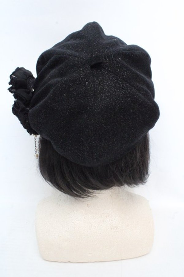 画像3: axes femme / モチーフ付きベレー  クロ O-26-03-07-002-AX-AC-OW-OS (3)