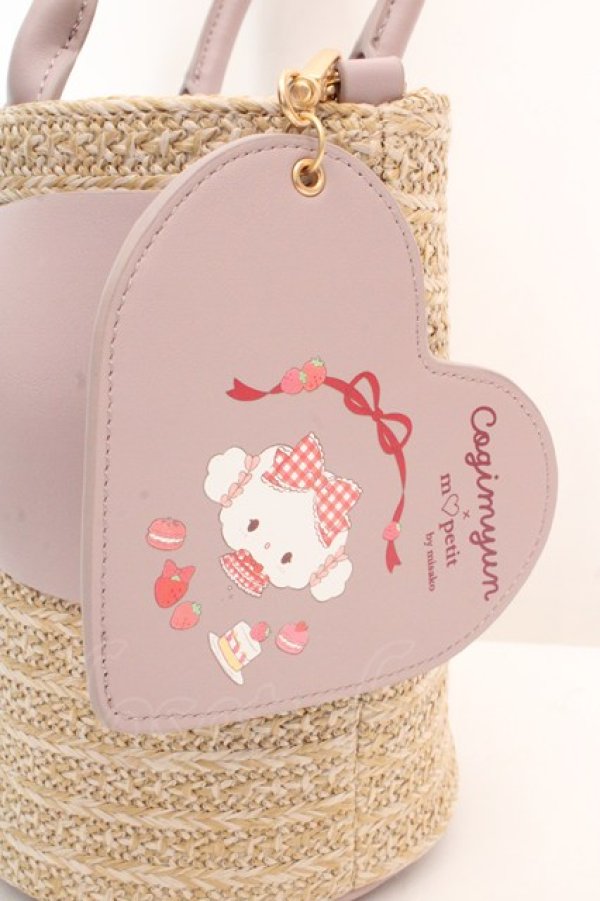 画像2: m petit by misako / チャーム付き2WAYバッグ  ピンク×ナチュラル O-26-03-07-030-LO-BG-IG-OS (2)