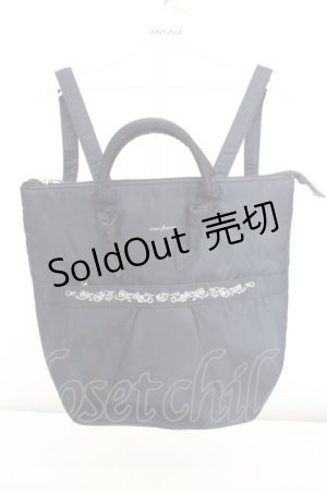 画像: axes femme / モチーフ刺繍ナイロンリュック  コン O-26-03-07-033-AX-BG-OW-OS