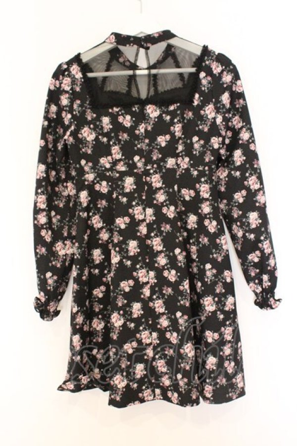 画像3: EATME / Rose Floral Patternワンピース S クロ O-26-03-08-031-LO-OP-OW-OS (3)