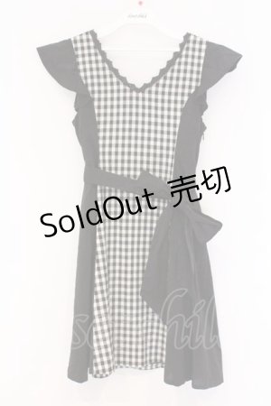 画像: EATME / ギンガム切り替えワンピース S クロ O-26-03-08-033-LO-OP-OW-OS