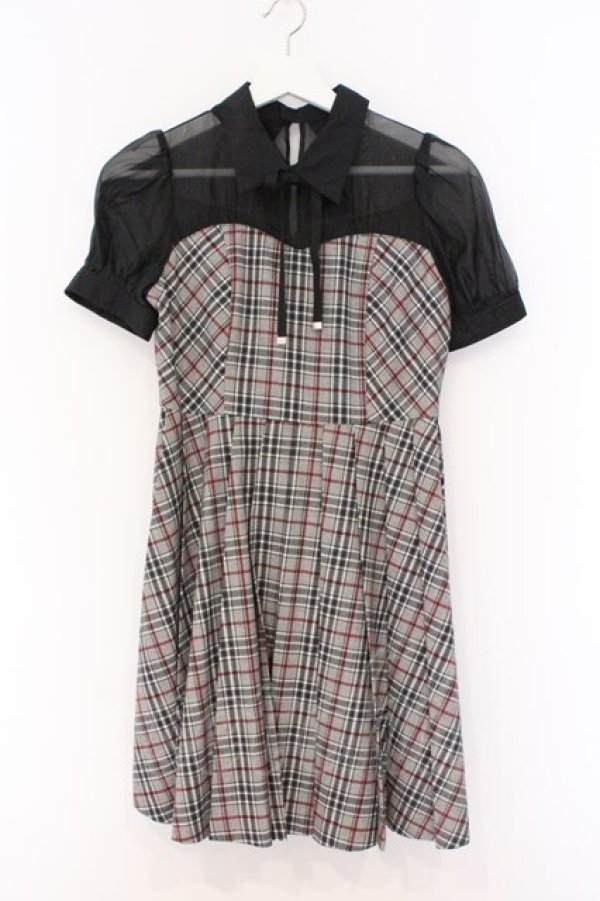 画像1: EATME / ドッキングワンピース S グレー×クロ O-26-03-08-034-LO-OP-OW-OS (1)