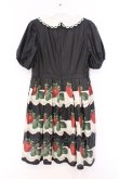 画像4: Leur Getter / Antique Lace Strawberry袖付きワンピース M クロ O-26-03-08-003-LU-OP-OW-OS (4)