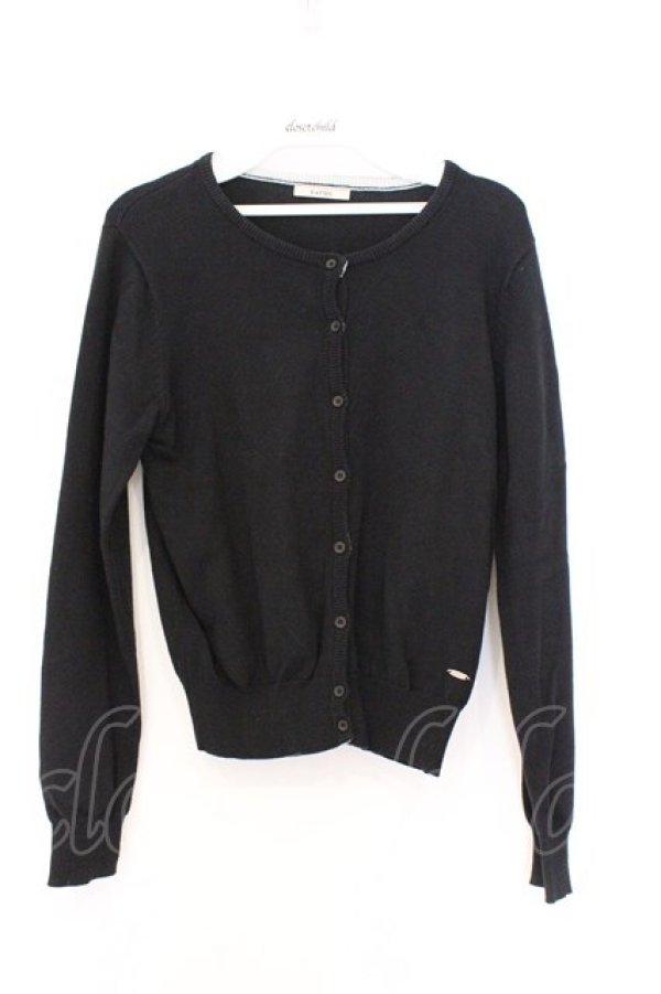 画像1: EATME / ロゴプレート付カーディガン F クロ O-26-03-08-035-LO-TO-OW-OS (1)