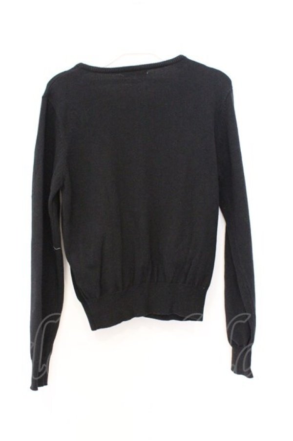 画像3: EATME / ロゴプレート付カーディガン F クロ O-26-03-08-035-LO-TO-OW-OS (3)