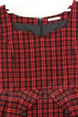 画像2: EATME / チェックペプラムワンピース S アカ O-26-03-08-037-LO-OP-OW-OS (2)