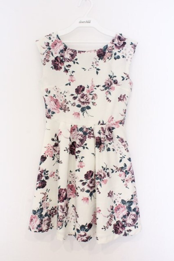 画像1: EATME / 花柄ワンピース XS アイボリー O-26-03-08-038-LO-OP-OW-OS (1)