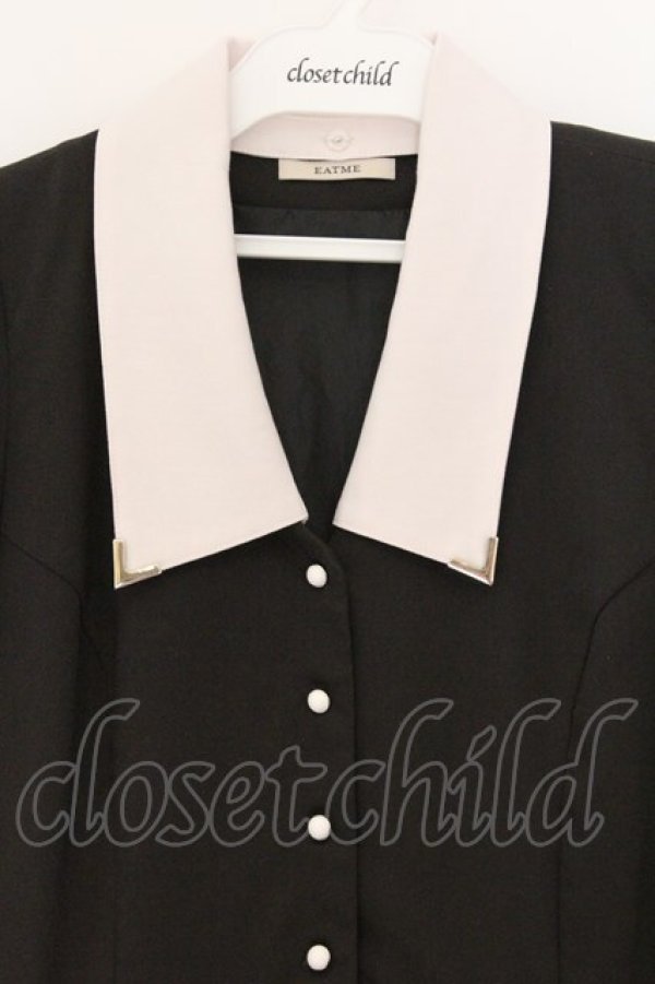 画像2: EATME / バイカラーWボックスワンピース S クロ×シロ O-26-03-08-040-LO-OP-OW-OS (2)