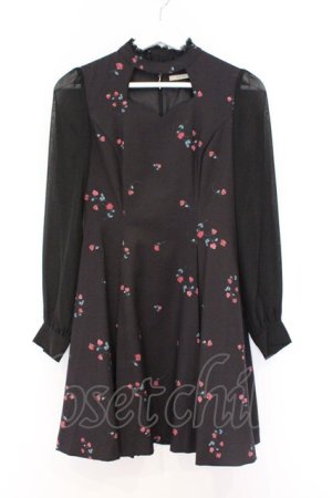 画像: EATME / CROSS ROSE FLOWERデコルテワンピース S クロ O-26-03-08-041-LO-OP-OW-OS