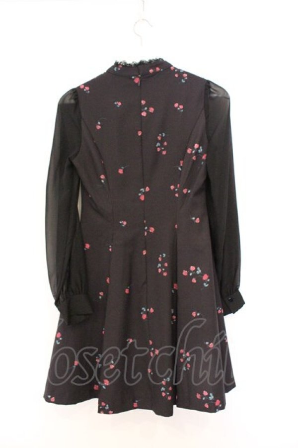 画像3: EATME / CROSS ROSE FLOWERデコルテワンピース S クロ O-26-03-08-041-LO-OP-OW-OS (3)