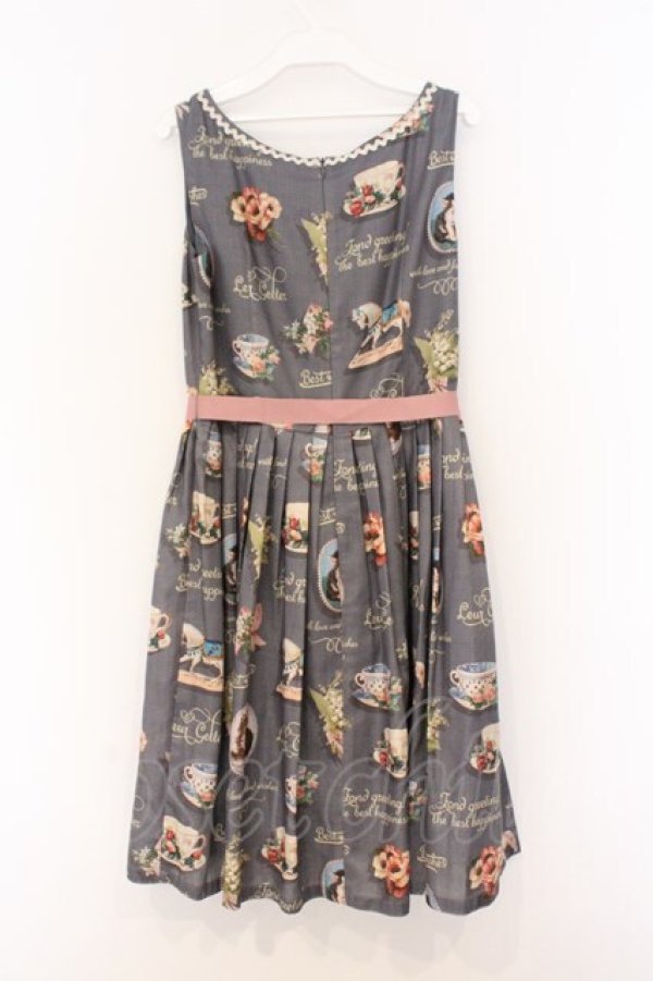 画像3: Leur Getter / Victorianノースリーブワンピース M グレー O-26-03-08-005-LU-OP-OW-OS (3)