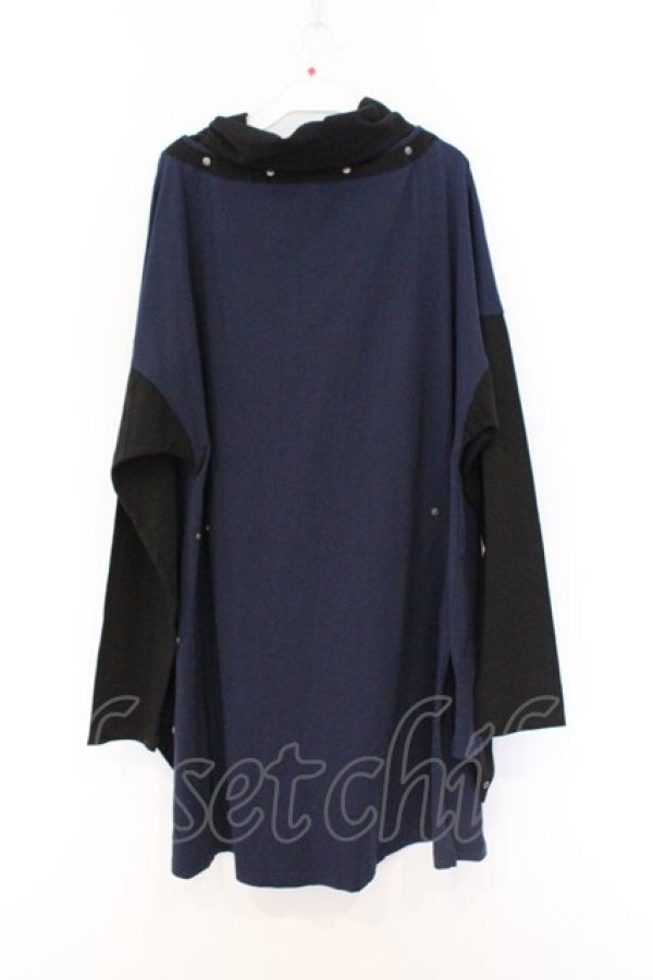 画像3: Ozz conte / インダストリアルプリントハイネックプルオーバー  ネイビー O-26-03-08-011-OO-TO-OW-OS (3)