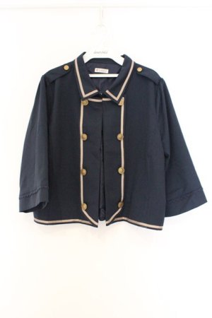 画像: axes femme / ダブルボタンカレッジジャケット F ネイビー O-26-03-08-015-AX-JA-OW-OS