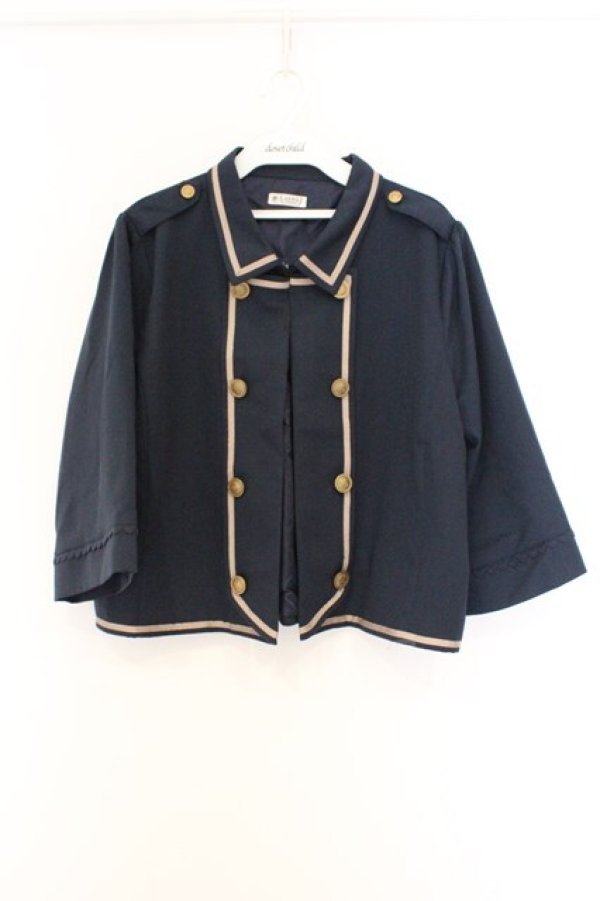 画像1: axes femme / ダブルボタンカレッジジャケット F ネイビー O-26-03-08-015-AX-JA-OW-OS (1)