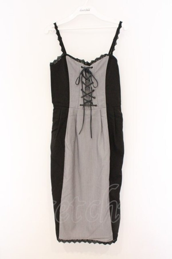 画像1: EATME / バイカラータイトワンピース S クロ×グレー O-26-03-08-029-LO-OP-OW-OS (1)