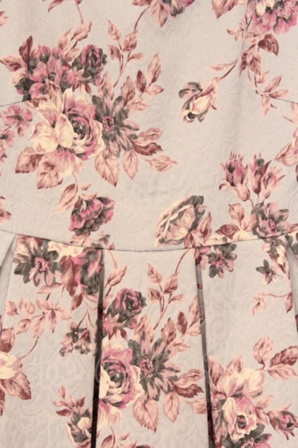 画像2: EATME / オリジナルローズ柄ジャカードワンピース S サックス O-26-03-08-030-LO-OP-OW-OS (2)