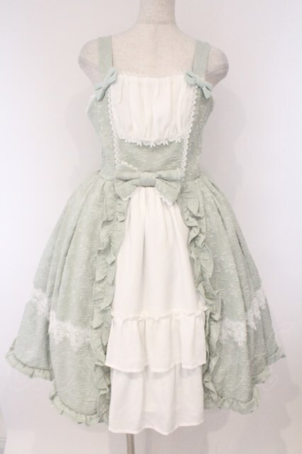 画像1: axes femme kawaii / メアリージャンパースカート  ミント×シロ O-26-03-09-001-AX-OP-IG-OS (1)