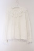 画像1: PINK HOUSE / スカラップレース使いダンガリーブラウス  シロ O-26-03-09-027-LO-BL-IG-OS (1)