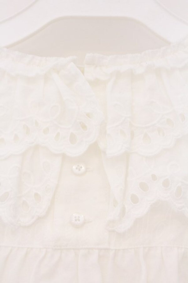 画像5: PINK HOUSE / スカラップレース使いダンガリーブラウス  シロ O-26-03-09-027-LO-BL-IG-OS (5)