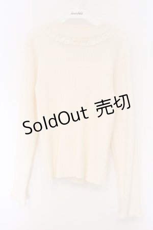 画像: axes femme / バラボトルネックリブニットプルオーバー M オフシロ O-26-03-09-029-AX-TO-IG-OS