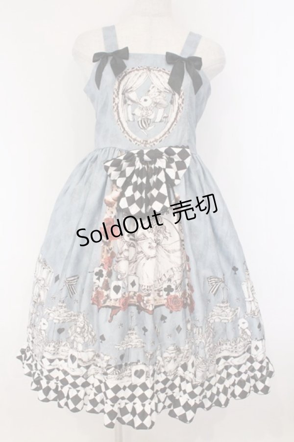 画像1: LOLITA / 不思議の国のアリスジャンパースカート L サックス O-26-03-09-003-LO-OP-IG-OS (1)