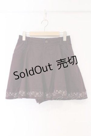 画像: axes femme / 裾刺繍キュロット M ワイン O-26-03-09-033-AX-PA-IG-OS