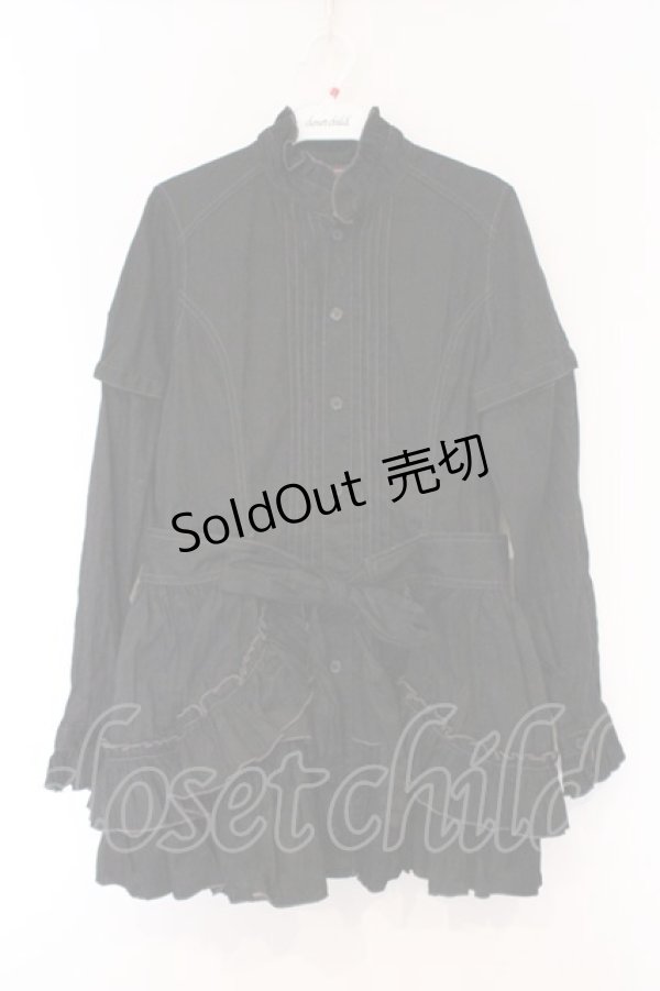 画像1: ALGONQUINS / シャドーレオパードシャツワンピース  ブラック O-26-03-09-034-AL-OP-IG-OS (1)