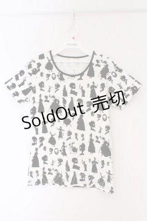 画像: ALGONQUINS / スカルプリントTシャツ  ホワイト×ブラック O-26-03-09-035-AL-TS-IG-OS