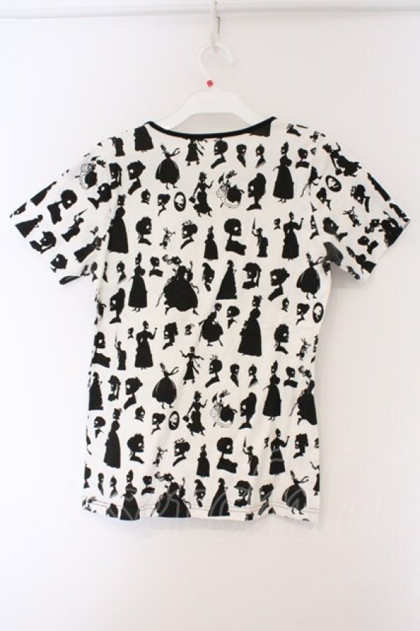 画像3: ALGONQUINS / スカルプリントTシャツ  ホワイト×ブラック O-26-03-09-035-AL-TS-IG-OS (3)