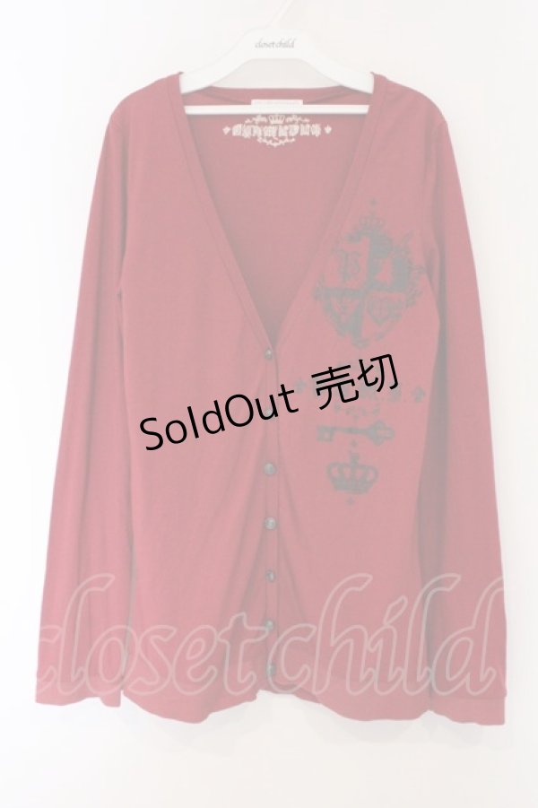 画像1: PUTUMAYO / エンブレムプリントカットカーデイガン  レッド O-26-03-09-037-PT-TO-IG-OS (1)