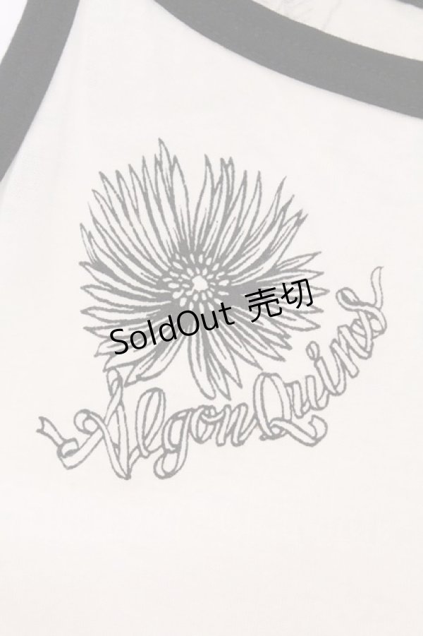 画像4: ALGONQUINS / レースアッププリントホルターキャミソール  アイボリー×ブラック O-26-03-09-038-AL-TO-IG-OS (4)