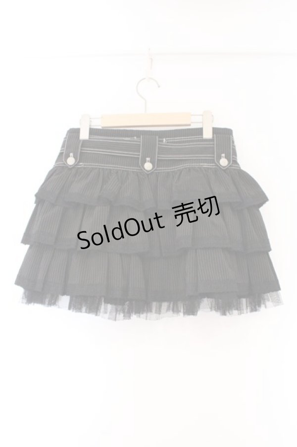 画像4: ALGONQUINS / ティアードミニスカート  ブラック O-26-03-09-040-AL-SK-IG-OS (4)