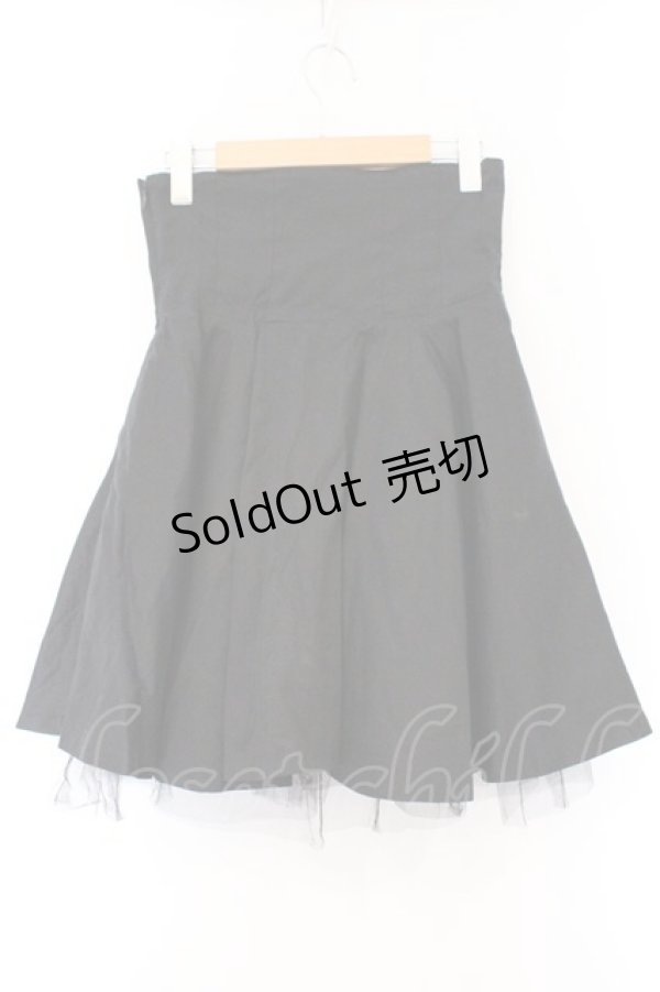 画像3: PEACE NOW / コルセット風フレアースカート M ブラック O-26-03-09-042-PU-SK-IG-OS (3)