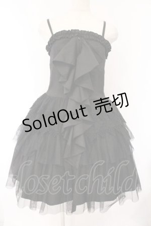 画像: BPN / フリルベアミニワンピース M ブラック O-26-03-09-043-GO-OP-IG-OS