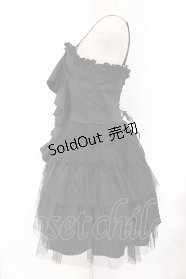 画像4: BPN / フリルベアミニワンピース M ブラック O-26-03-09-043-GO-OP-IG-OS (4)