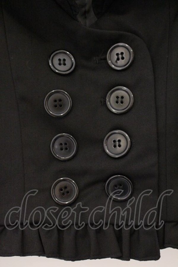 画像2: BPN / フリルハート襟ジャケット M ブラック O-26-03-09-046-GO-JA-IG-OS (2)