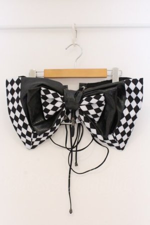 画像: Qutie Frash / リボン帯コルセット  ブラック O-26-03-09-049-QU-TO-YM-OS