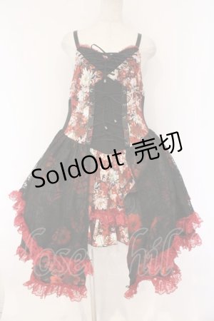 画像: Qutie Frash / 和柄キャミワンピース  レッド O-26-03-09-050-QU-OP-YM-OS